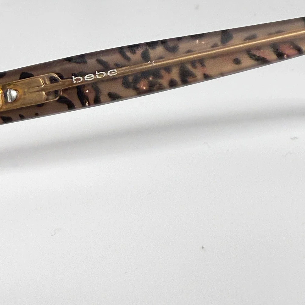 Bebe Brown‎ Tortoise Shell Eyeglasses Frames Women Rhinestone Accents 135 11/14